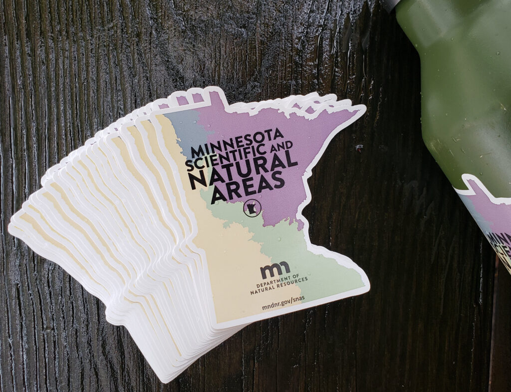 A sticker of MN
