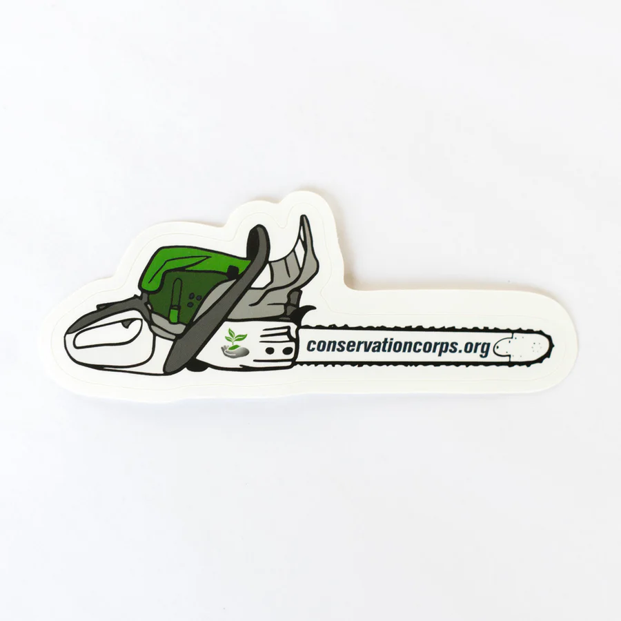 A chainsaw sticker design.