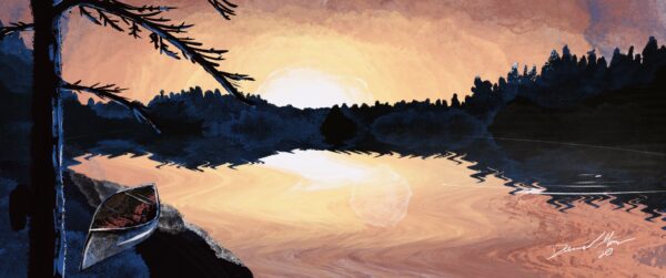 Sunset on a lake